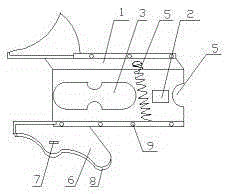 Rear right transverse connection rod support welding assembly