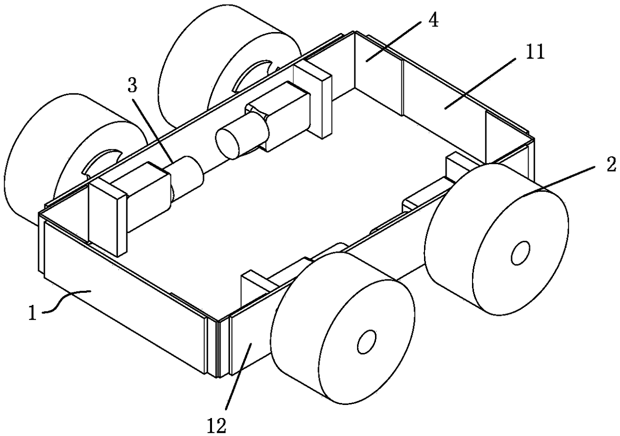 Mecanum wheel trolley with trolley body deformation function