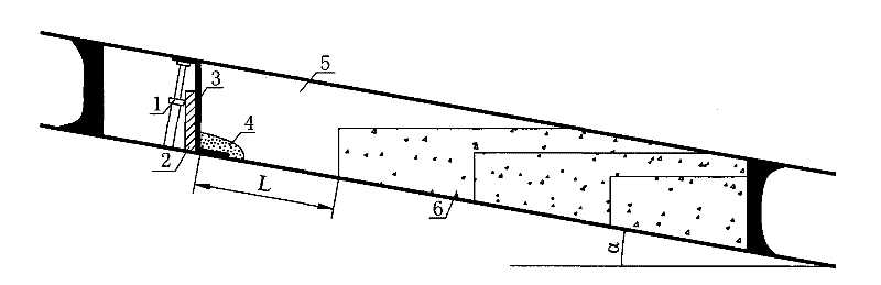 Mined out space dam-type filling method