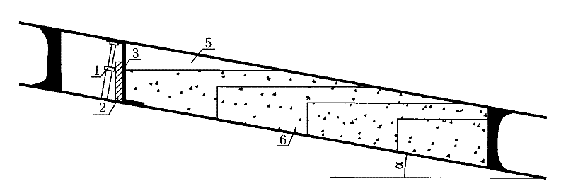 Mined out space dam-type filling method