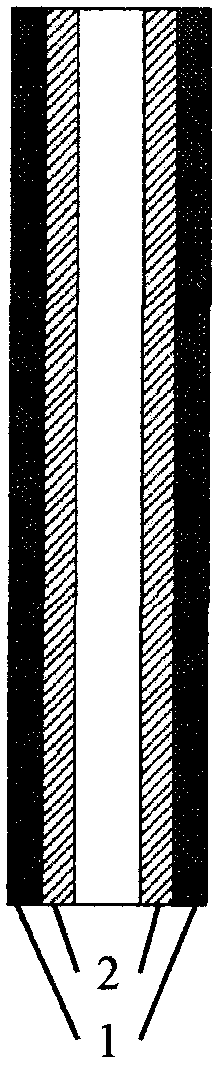 Two-dimensional gradient porosity composite capillary core and preparation method thereof