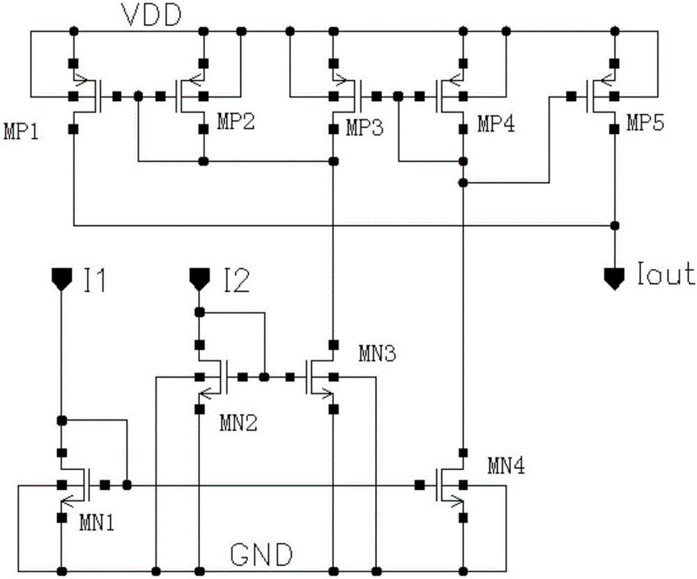 Current mode circuit of maximum current value