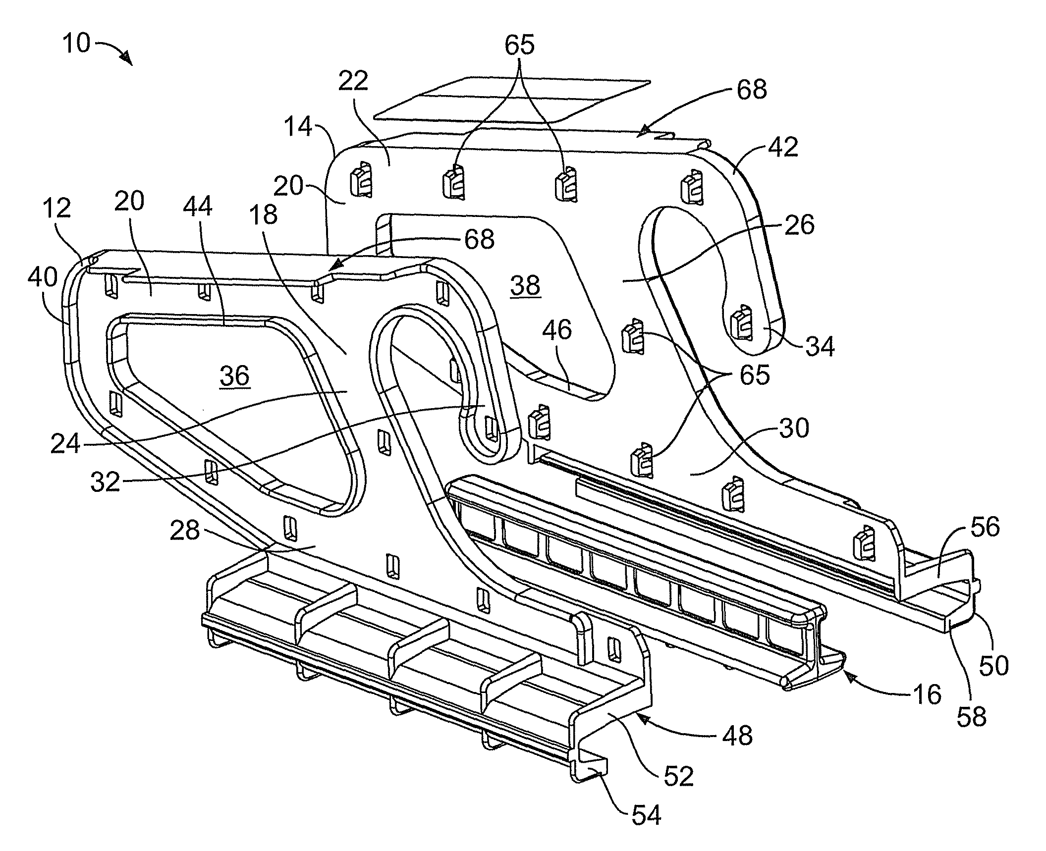 Locking automobile mat hanger and display device