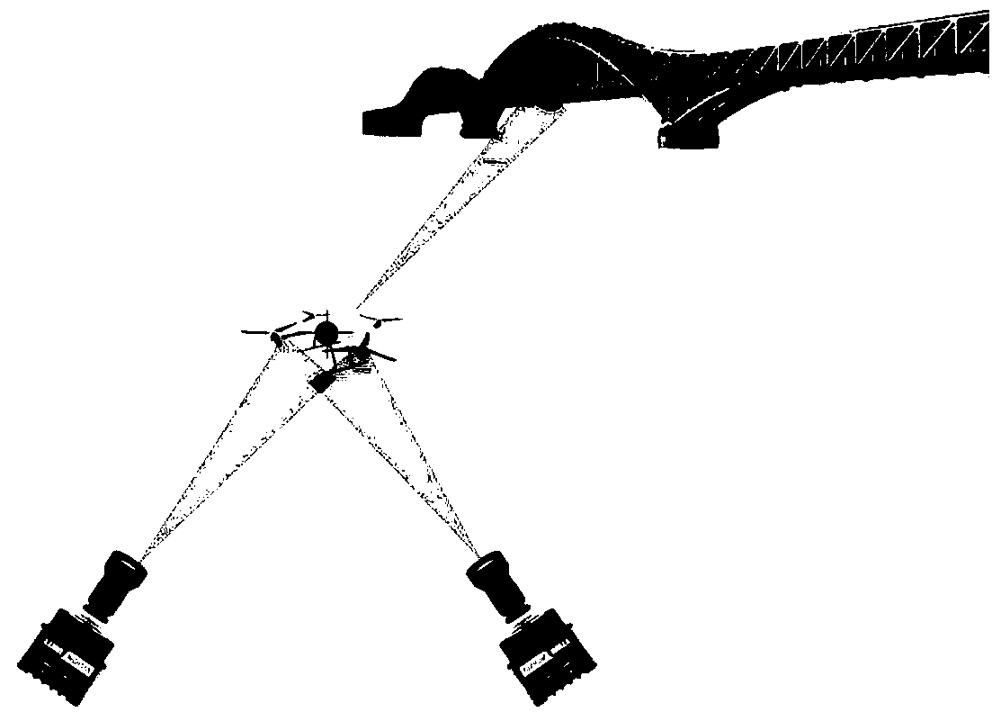 Method of measuring vertical disturbance of high-speed railway bridge based on UAV