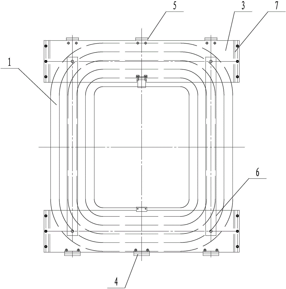 Iron core structure of reel iron core transformer