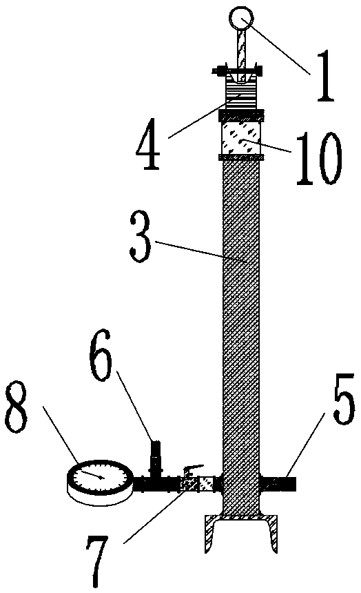 Water injection pressurization device of water pipe of mechanical and electrical installation and production method of water injection pressurization device