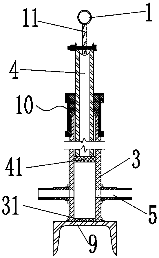 Water injection pressurization device of water pipe of mechanical and electrical installation and production method of water injection pressurization device