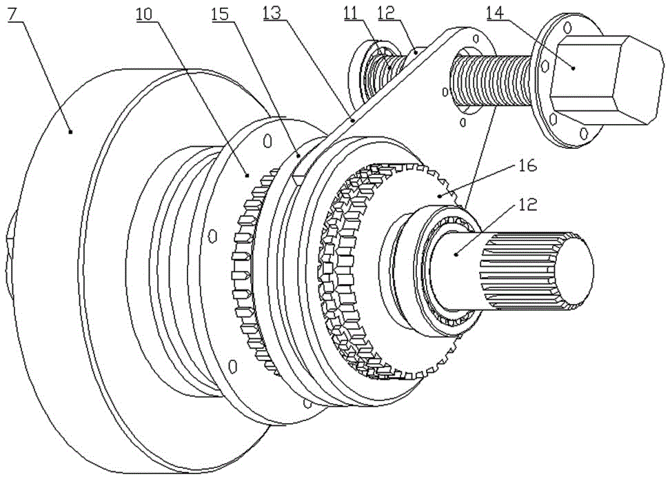 A planetary gear shift mechanism driven by a motor