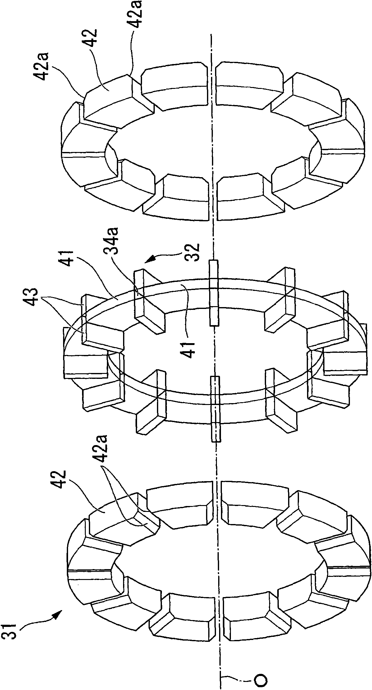 Axial gap type motor