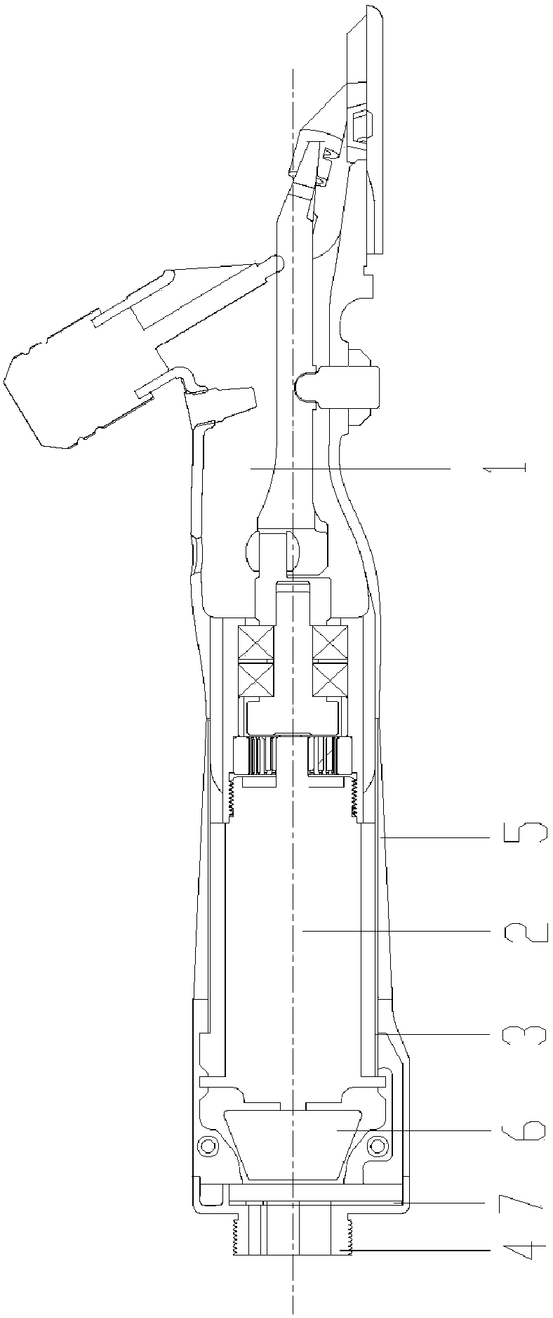 Novel electric shearing machine structure