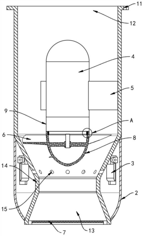 Medium-high lift full-cross-flow submersible mixed-flow electric pump