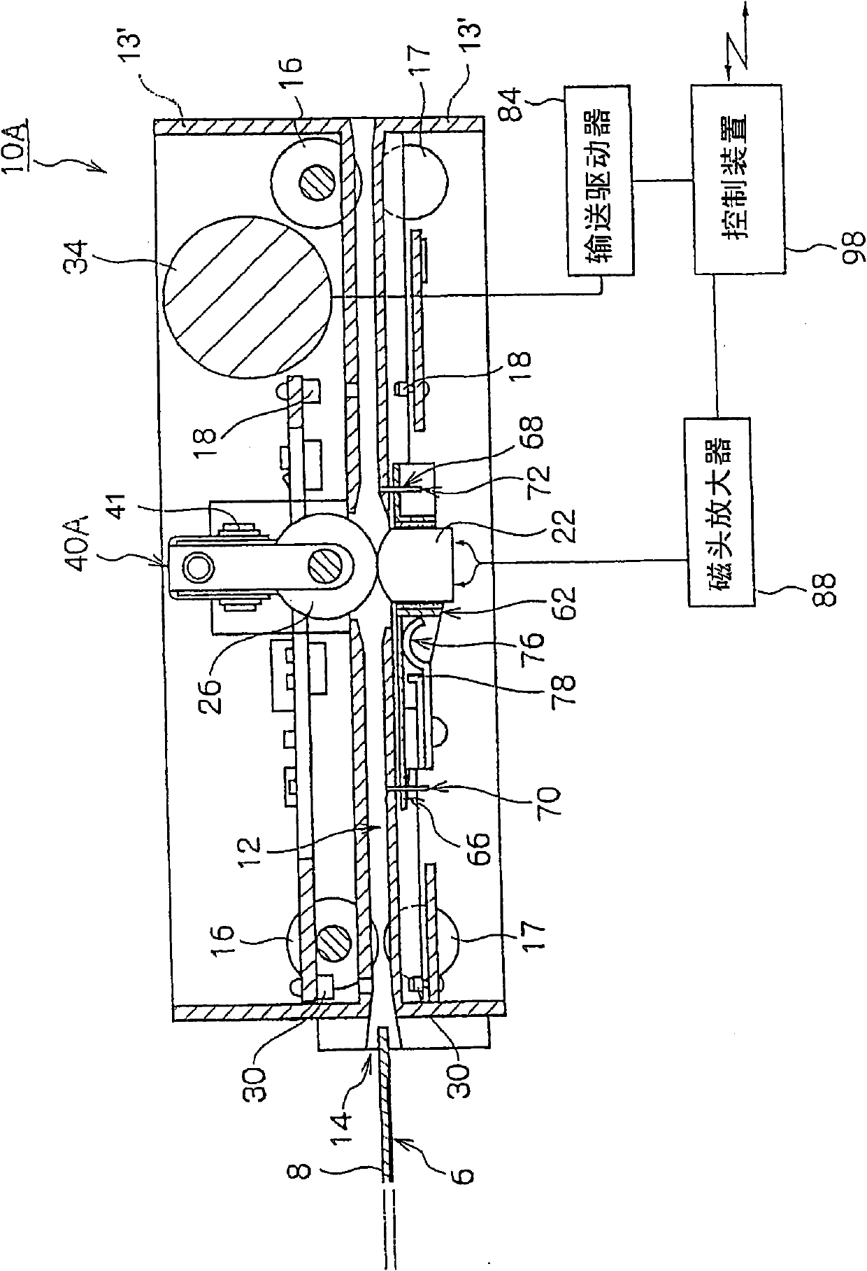 Magnetic head group, magnetic recording medium processing device and magnetic head-holding frame