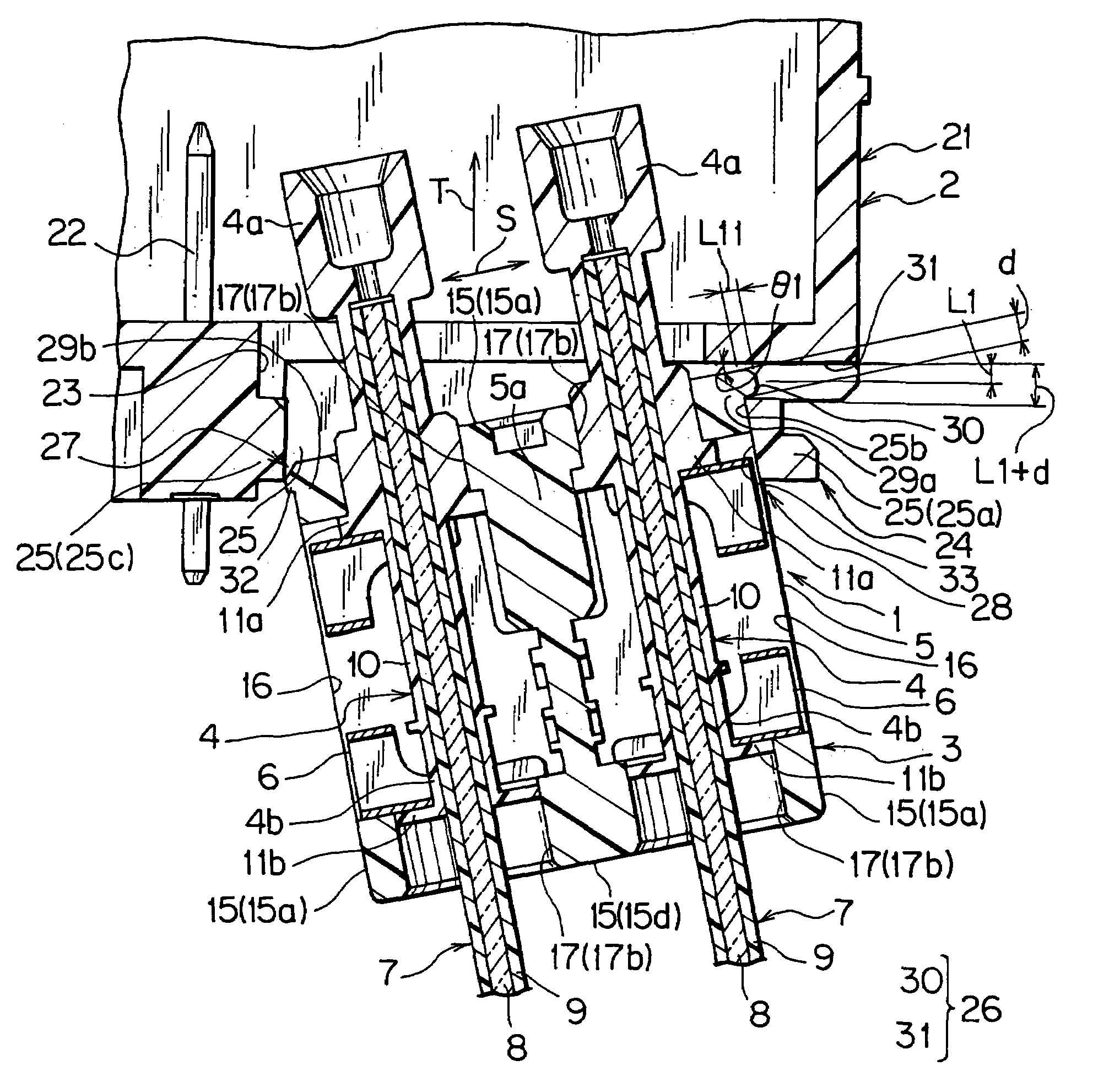 Structure of removable electrical connector