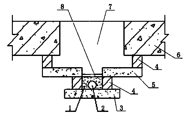 Construction method of hydrophobic structure of post-cast strip of bottom plate of basement