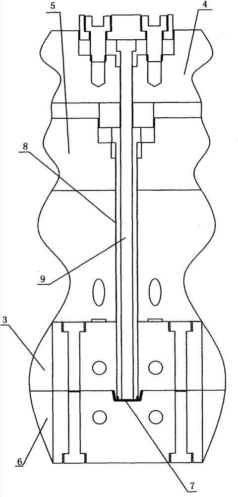 Secondary ejecting mechanism of improved type invertedly-buckled bottle cap plastic injection mold