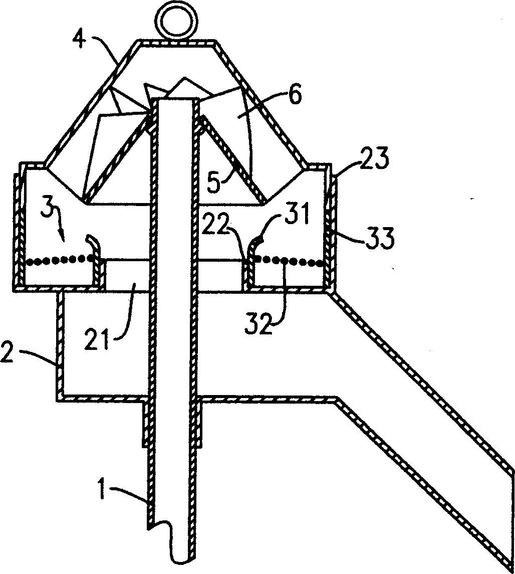 Separation device used for grain washing