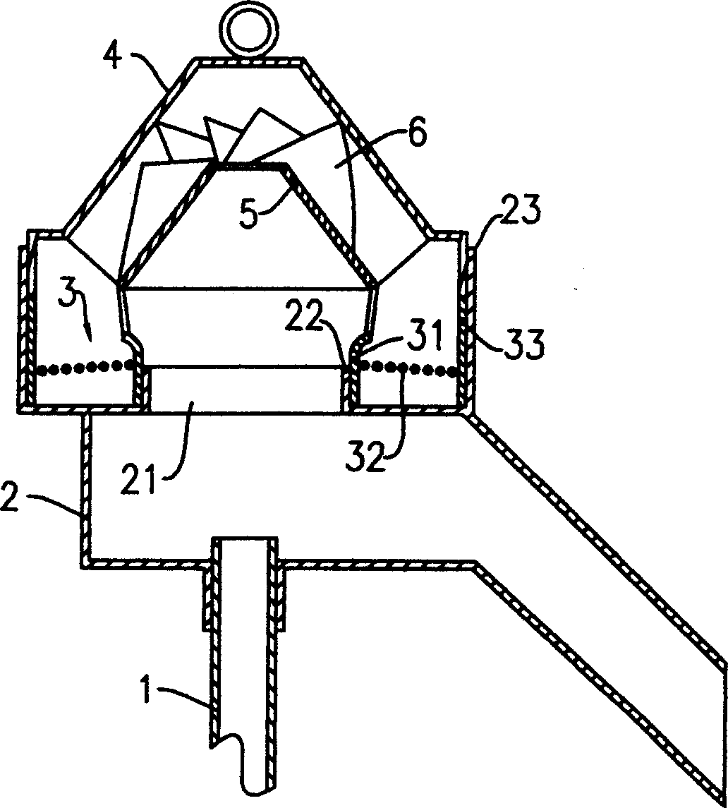 Separation device used for grain washing