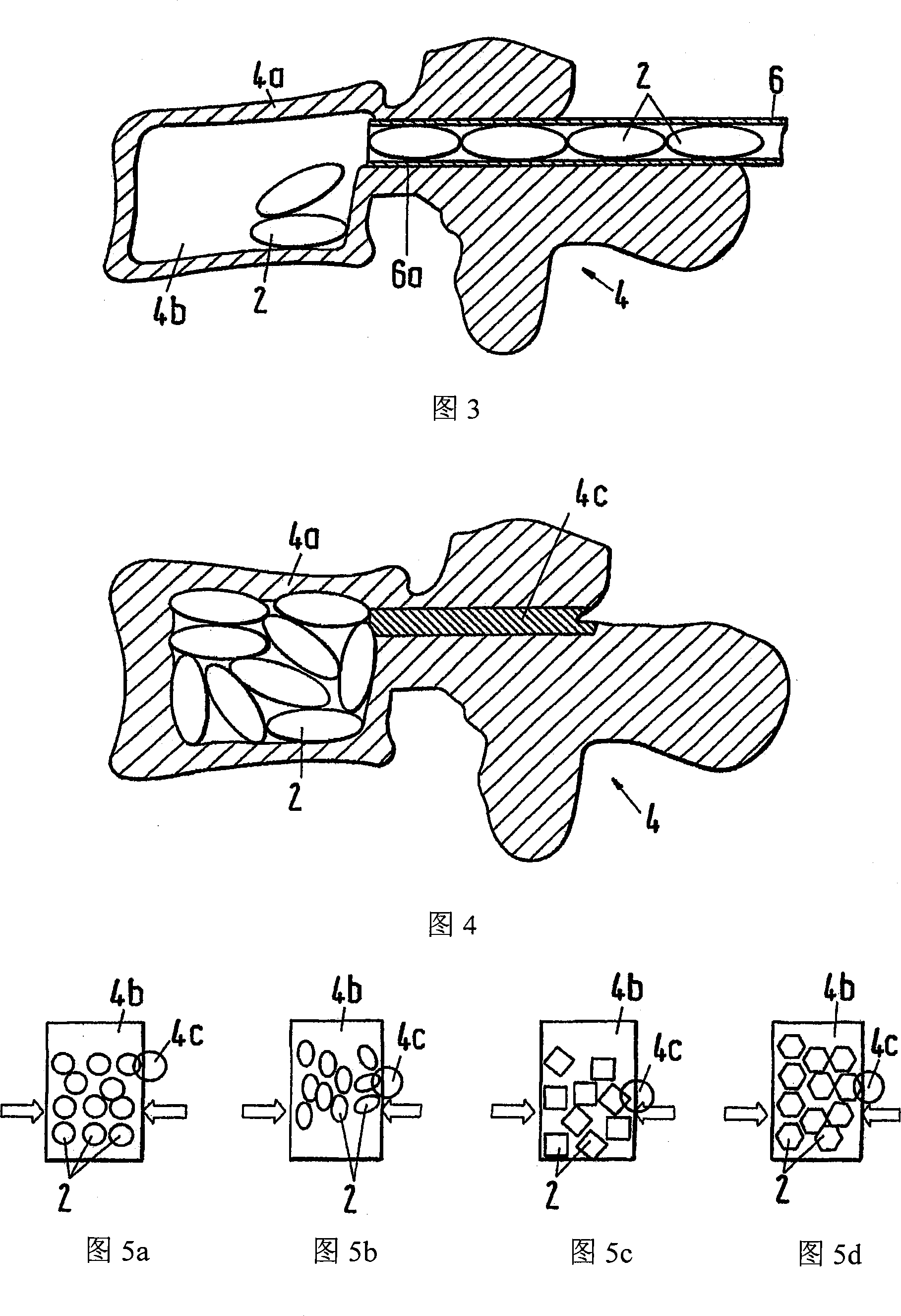 Filler and administration method and device for forming a supportive structure in a bone cavity