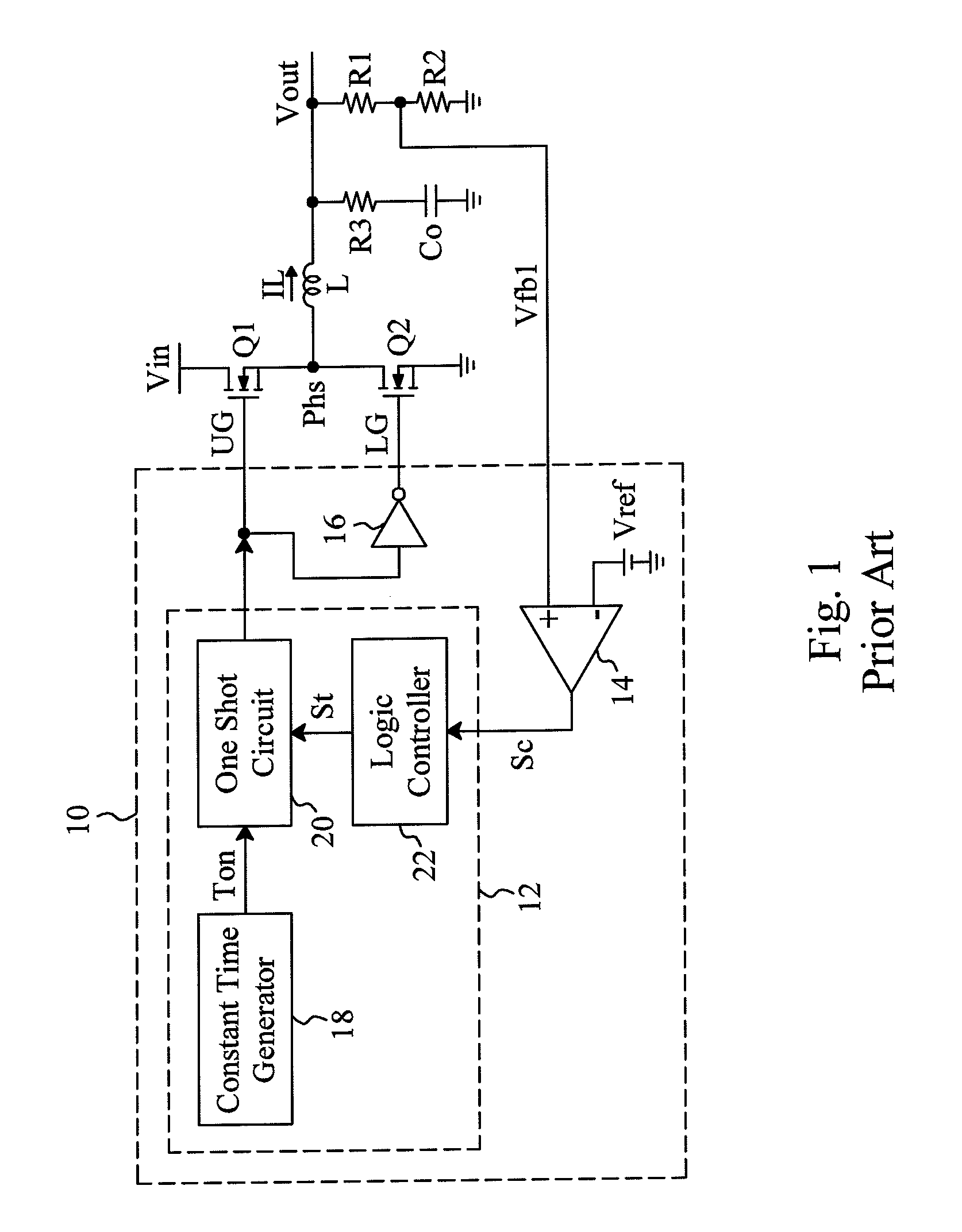 Control circuit and method for a ripple regulator system