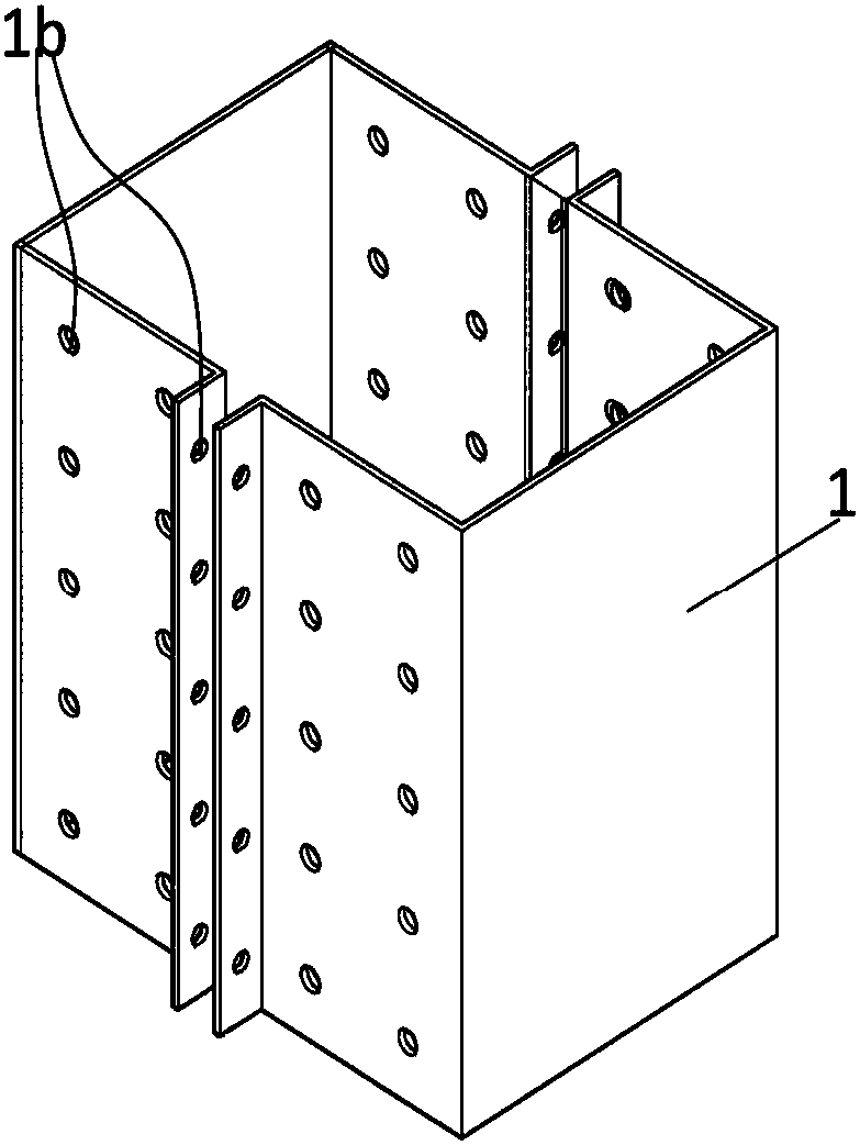 Fully spliced ​​concrete frame reinforcement device and its construction method