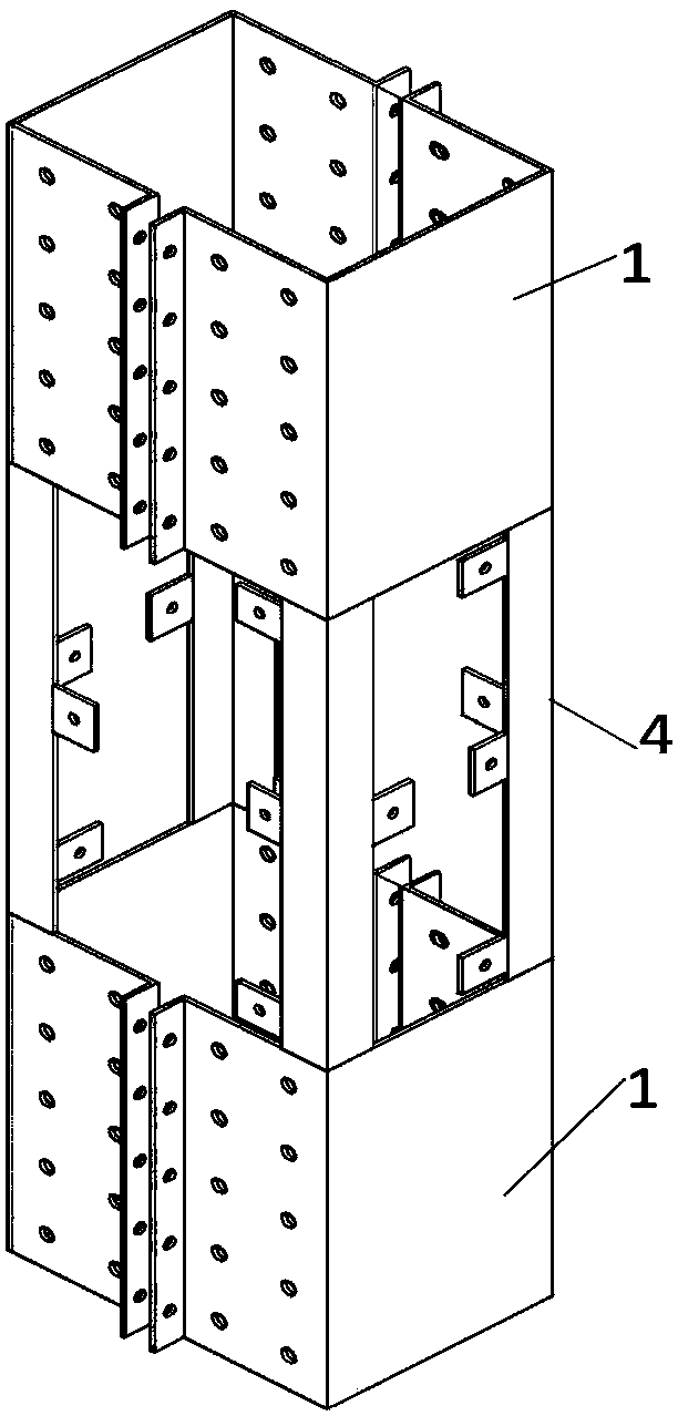 Fully spliced ​​concrete frame reinforcement device and its construction method