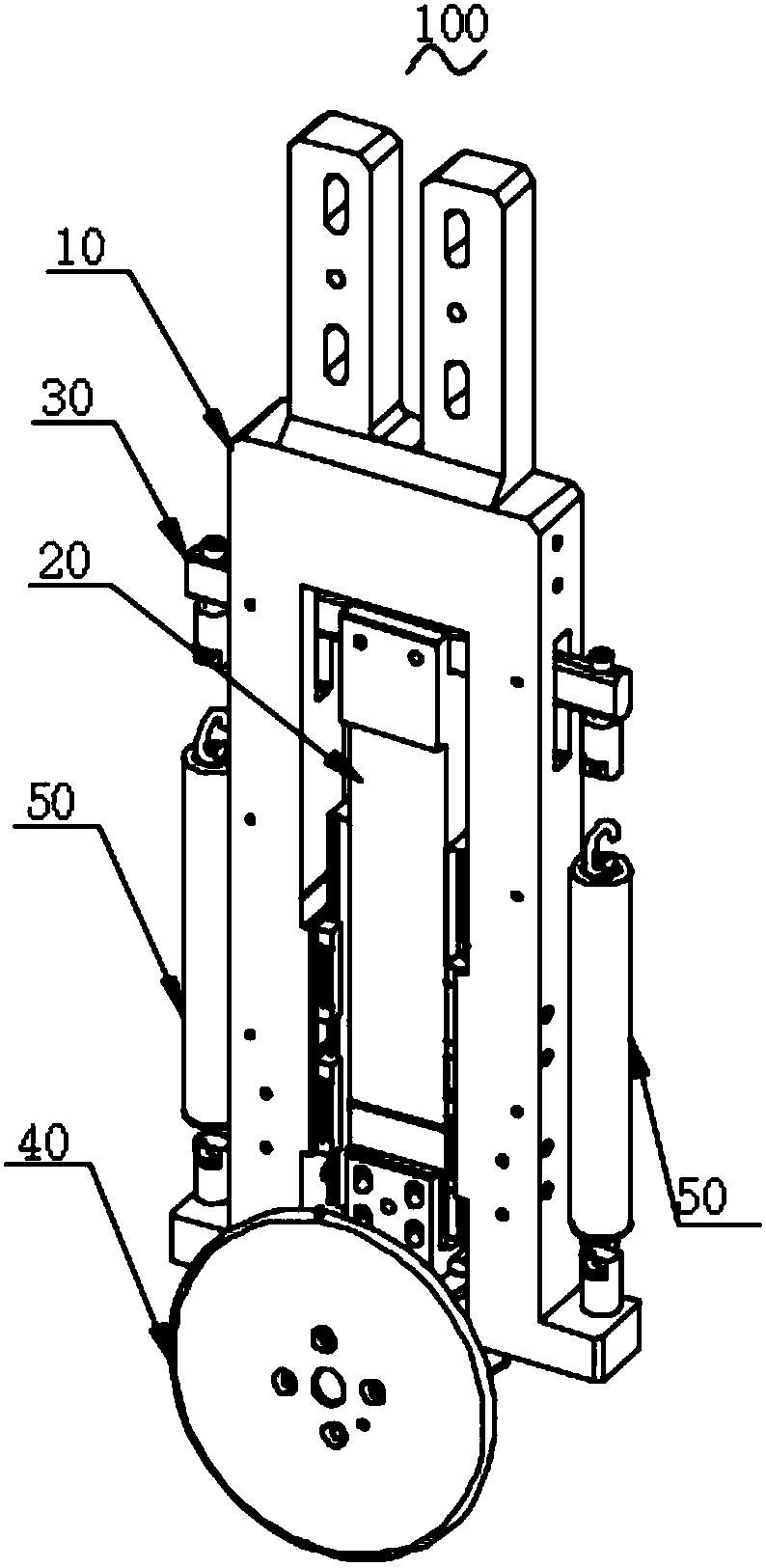 Flexible pressing wheel mechanism and self-adaptive laser welding device