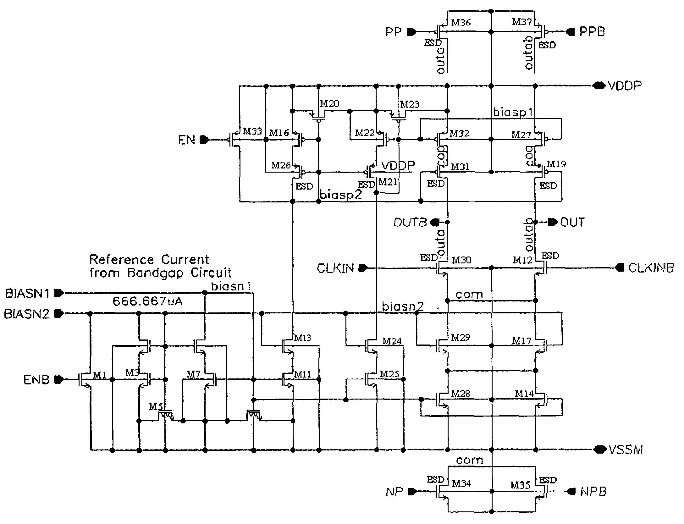 Complimentary metal oxide silicon low voltage positive emitter coupled logic buffer