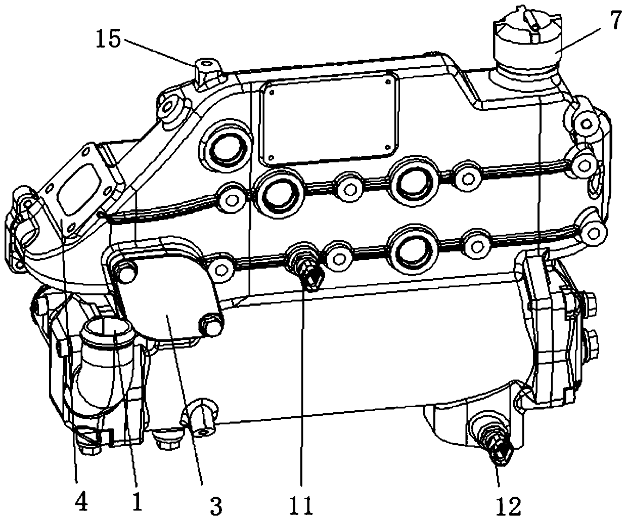 Integrated heat exchange system of marine engine