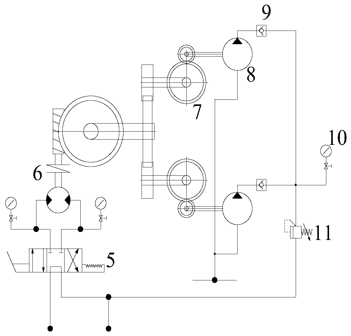 A spreader reducer test system