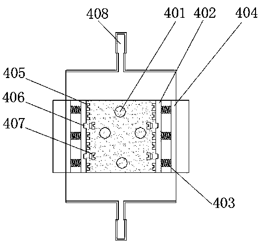 A double-head cutting device with mechanical synchronous chip removal