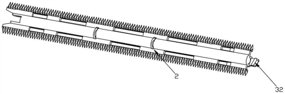 Rolling brush with shearing function, dust collector floor brush head comprising rolling brush and dust collector