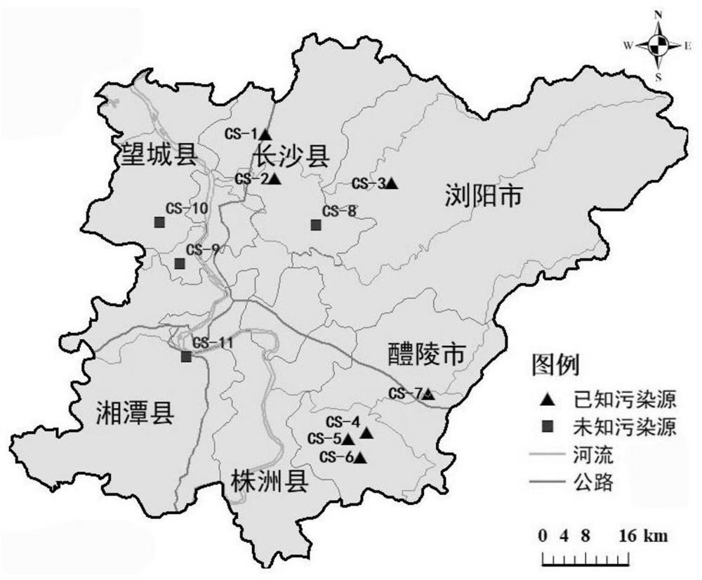 Analysis method for heavy metal accumulation and morphological characteristic analysis of heavy metal main pollution source of rice field profile soil