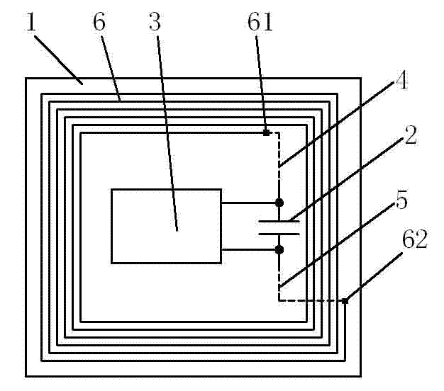 High-frequency intelligent label chip with built-in antenna