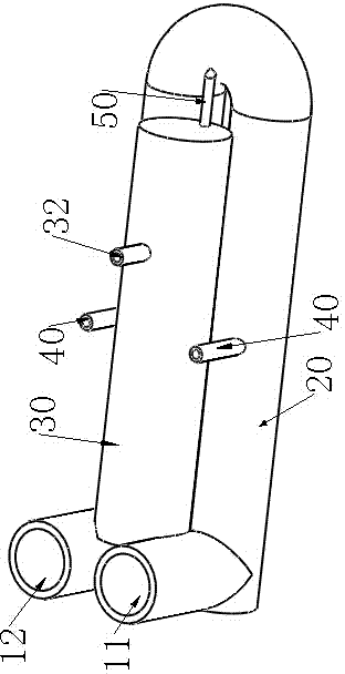 Device for promoting biogas slurry return flow agitation in intertwined biogas generation system