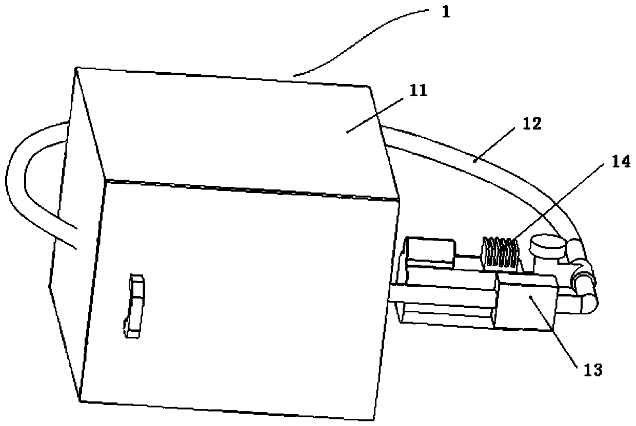 Automatic powder grinding device in anhydrous drying oven