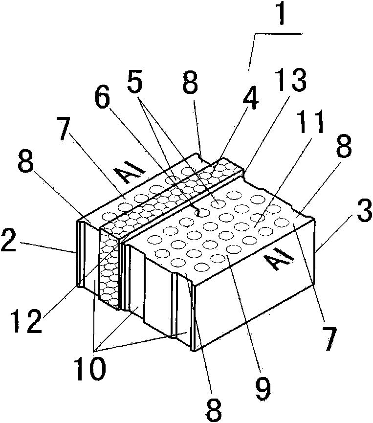 Hoop composite insulating brick or building block and manufacturing and building methods thereof
