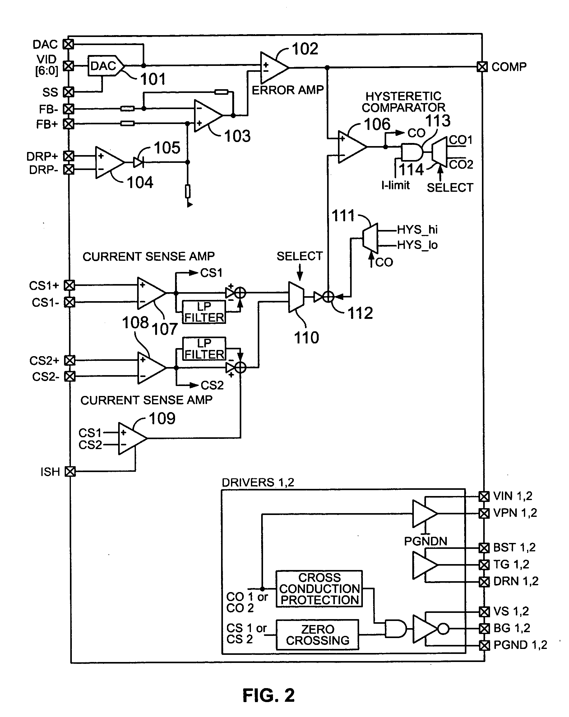 Method and apparatus for determining load current in a CPU core voltage regulator