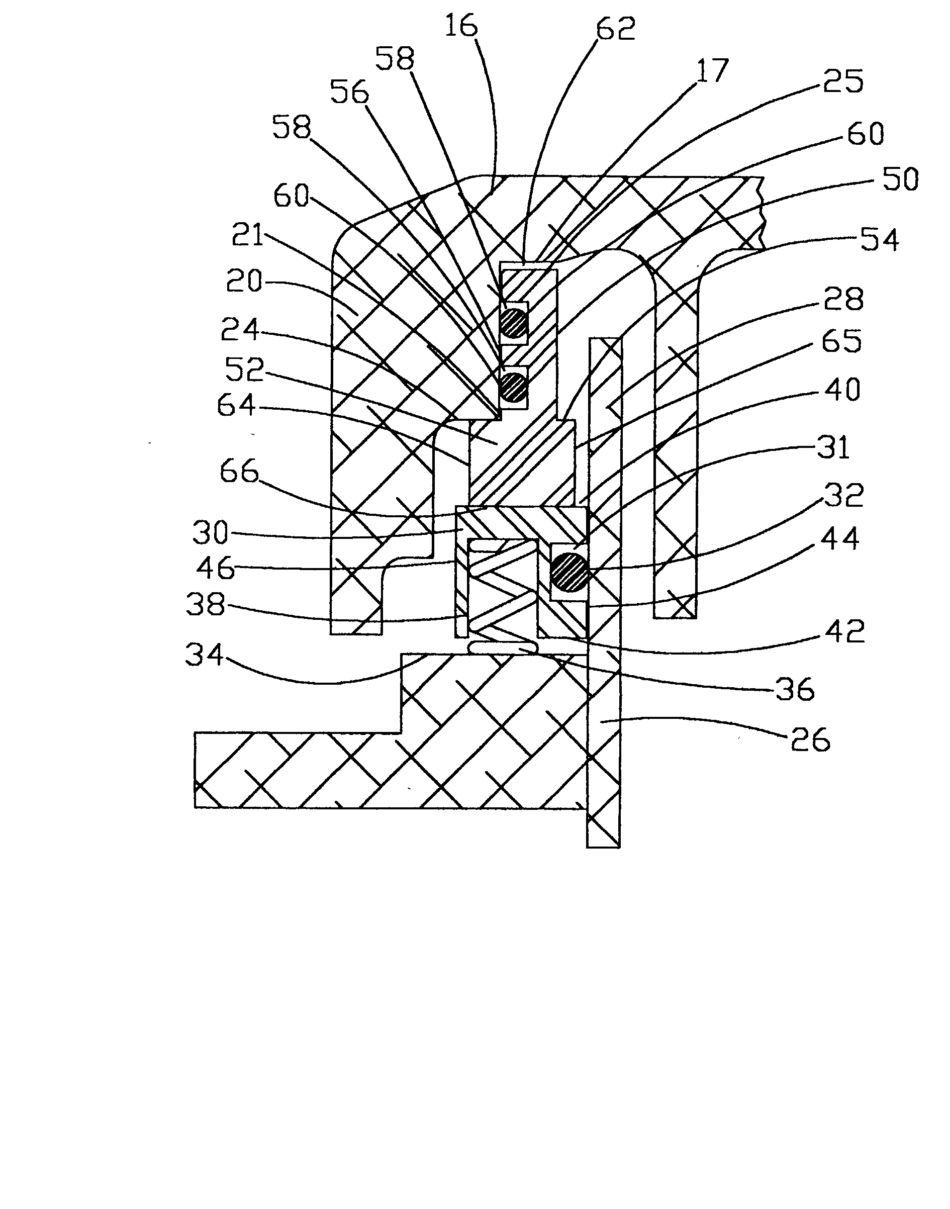 Mechanical face seal for materials handling apparatus