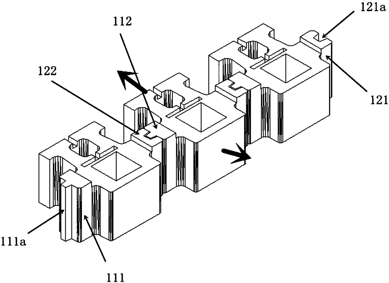 Inter-locked building block capable of being additionally provided with reinforcing steel bar of retaining wall of protecting slope