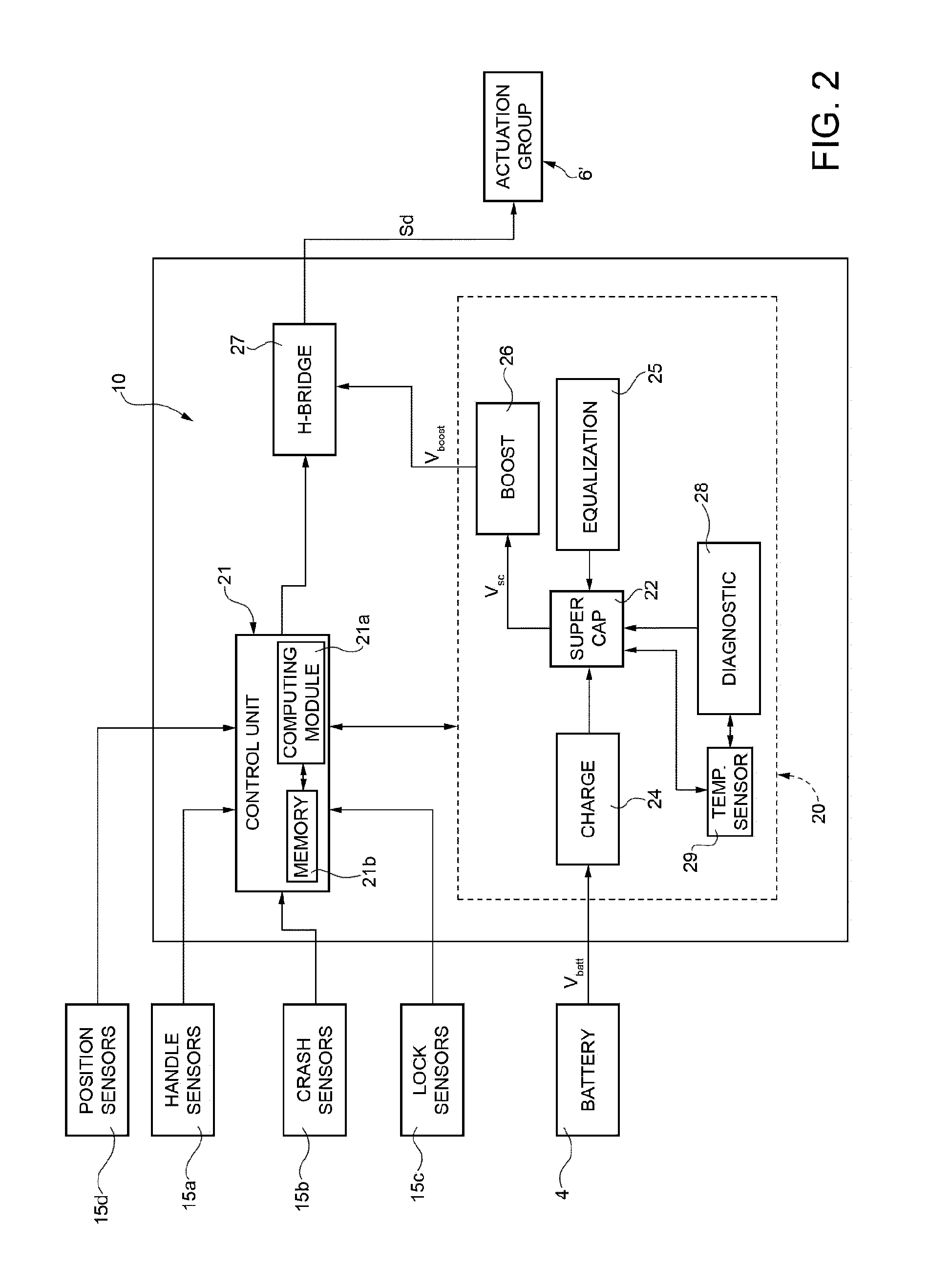 Electronic latch of a motor-vehicle closure device, provided with an improved backup energy source