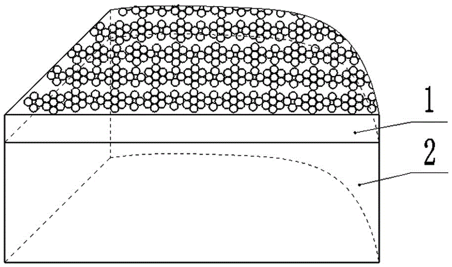 Indium iron composite ball microcrystalline composite layer