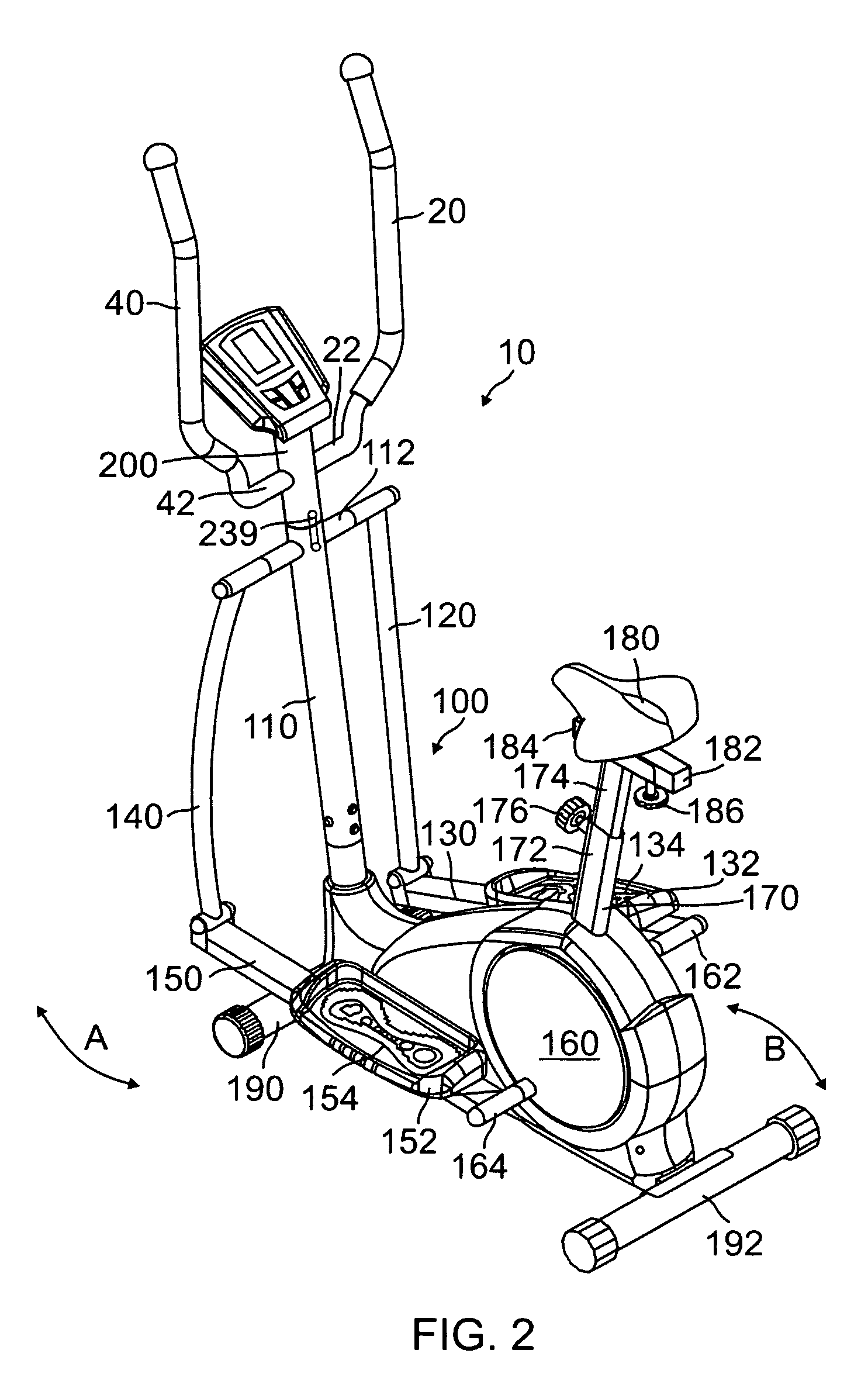 Abdominal swiveling exercise machine combined with an elliptical trainer exercise machine, or skate simulation trainer, or exercise bicycle or recumbent bicycle