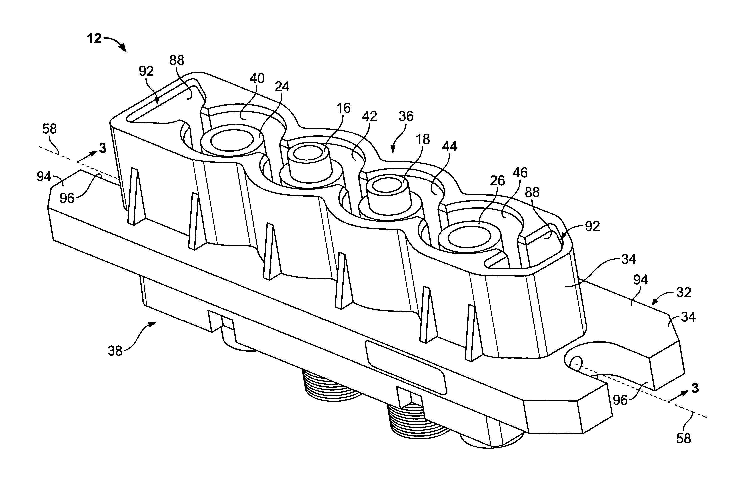 Electrical connector having a fluid coupling