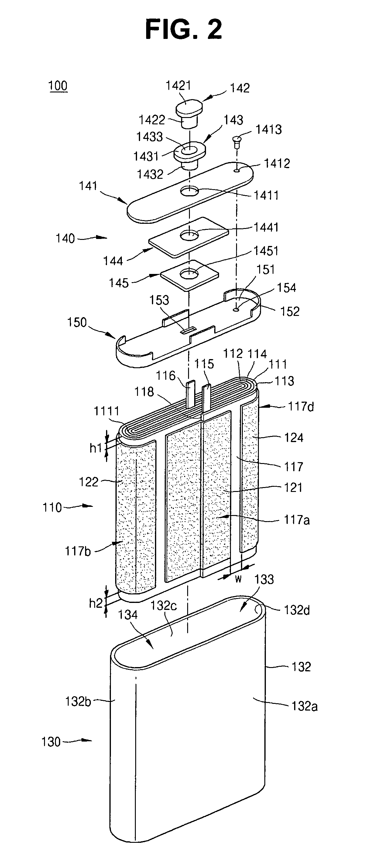 Secondary battery with finishing tapes