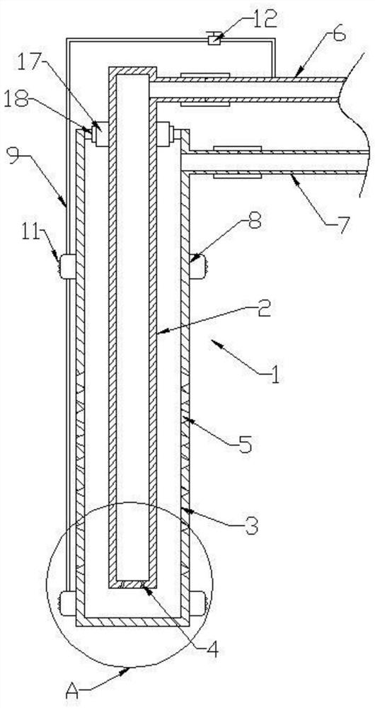 A double-layer self-circulating pressure-holding grouting pipe