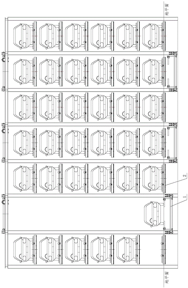 Multi-storey vertical lifting comb type three-dimensional parking equipment and method for accessing cars