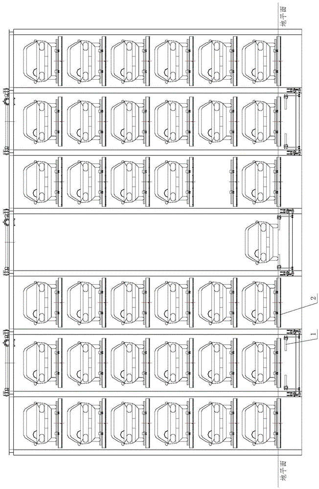 Multi-storey vertical lifting comb type three-dimensional parking equipment and method for accessing cars