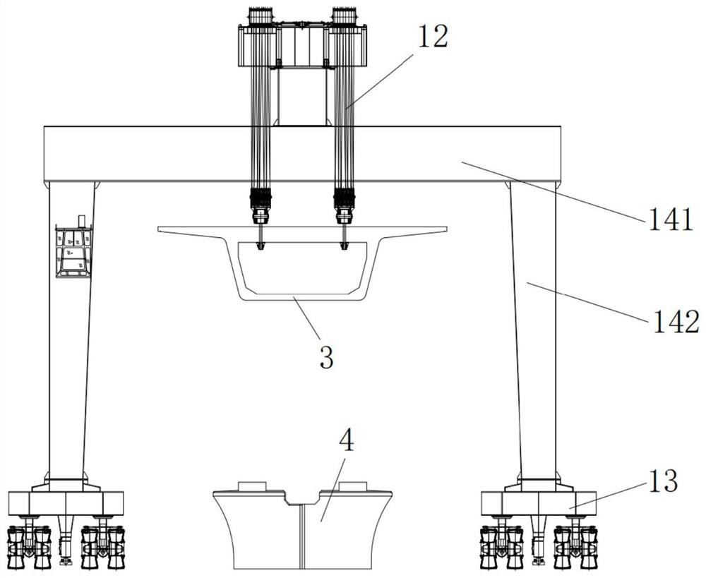 Method for erecting bridge body