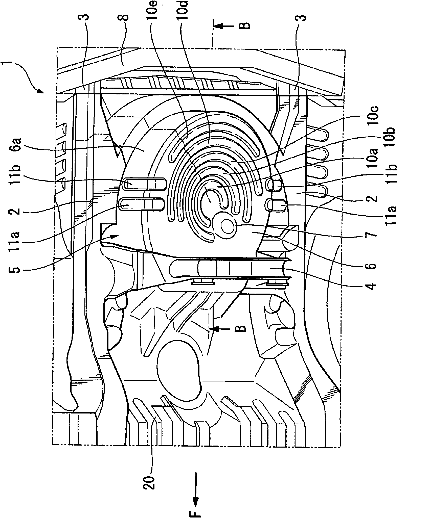 Rear part structure of vehicle body