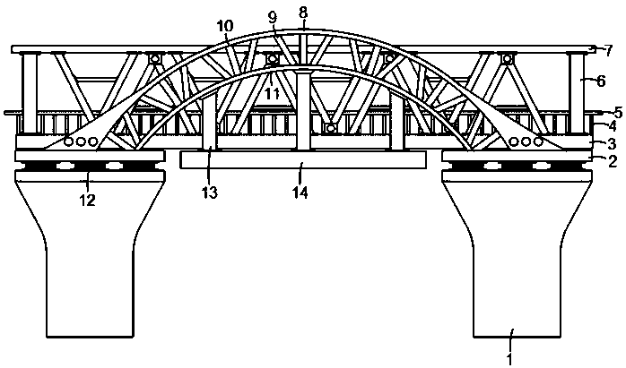 Steel structure splicing bridge